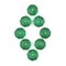 The Bead Chest Vintage Green Czech Vaseline Trade Beads Set of 8 16mm Ethiopia African Bicone Glass Large Hole Handmade